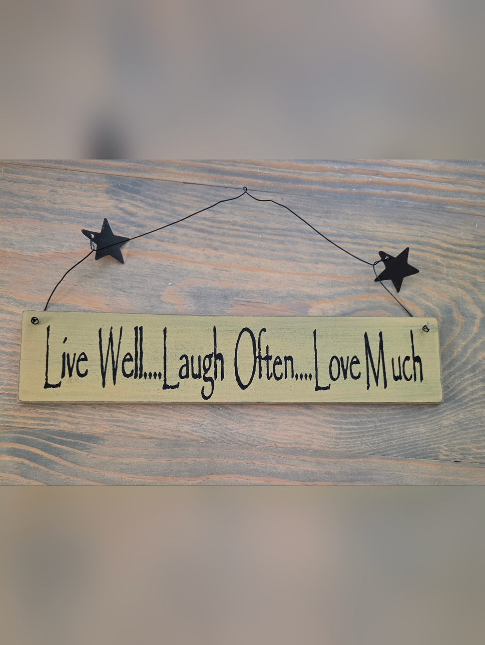 Rustic 'Live Well, Laugh Often, Love' Wall Sign - Unbranded